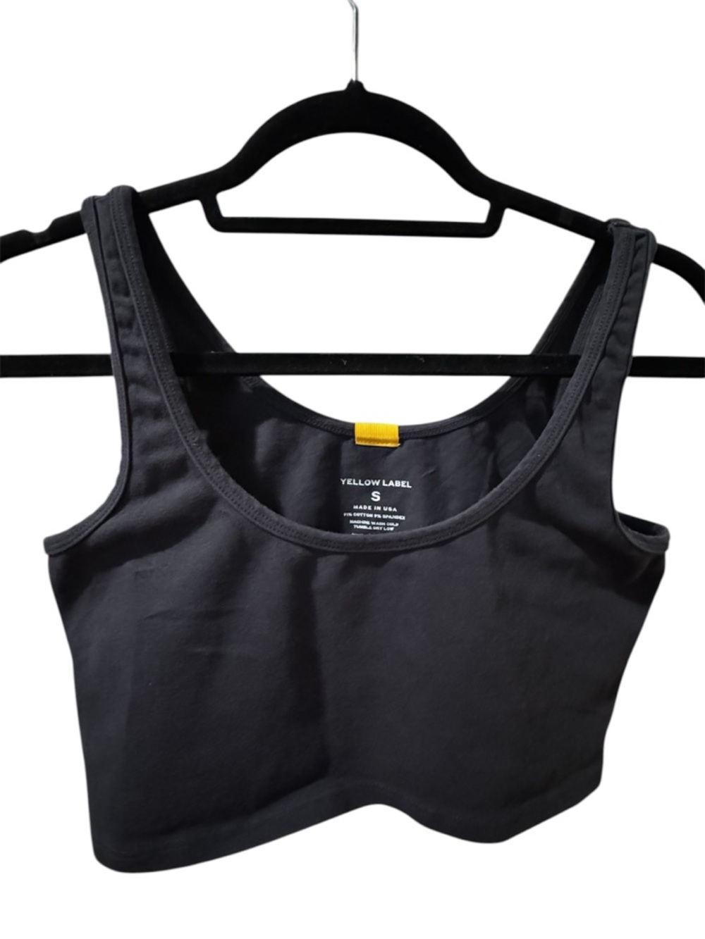 Black Crop Tank Top